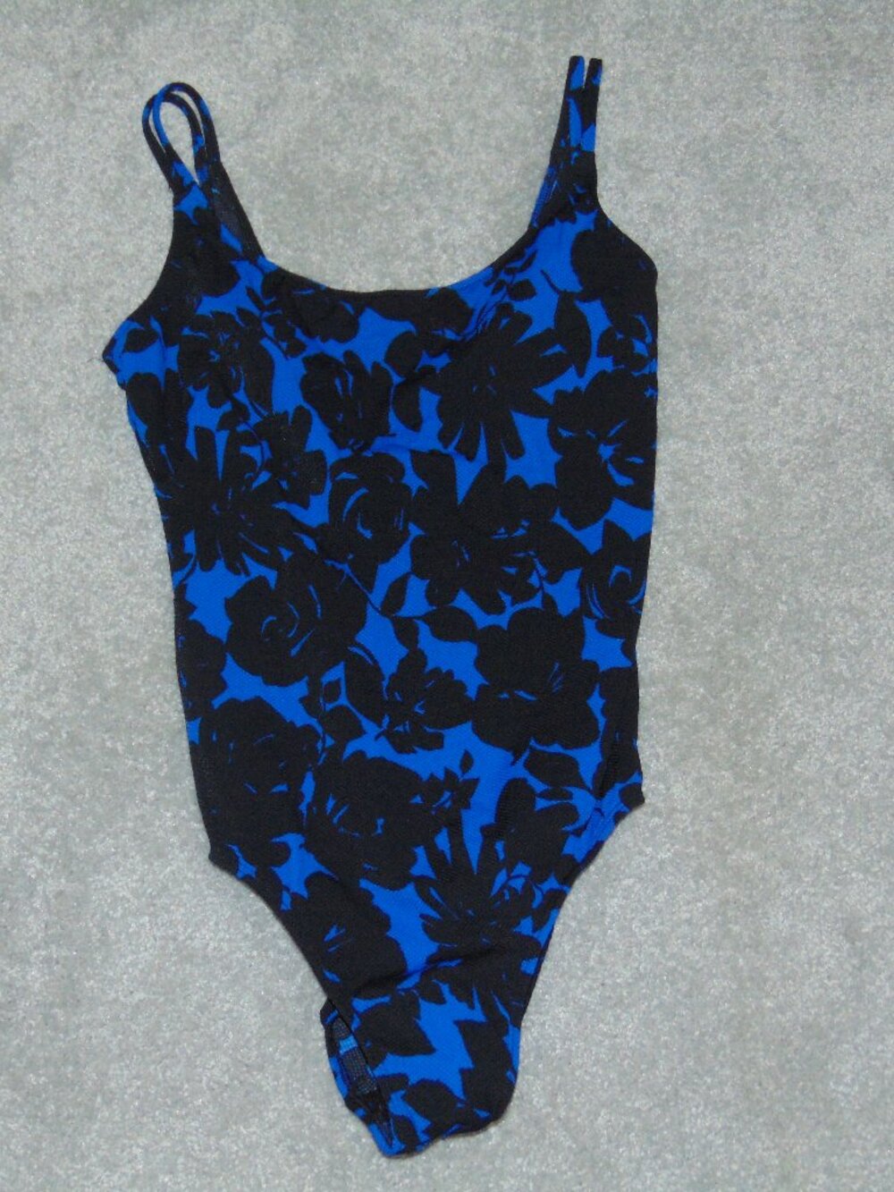 Sirena One Piece Swimsuit Size 14 Women Blue Floarl Nylon Padded Bra